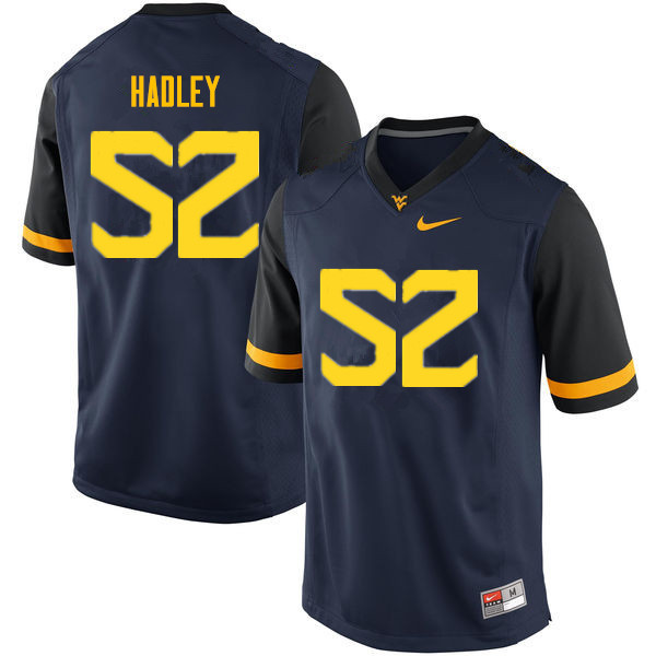 NCAA Men's J.P. Hadley West Virginia Mountaineers Navy #52 Nike Stitched Football College Authentic Jersey AT23T53TW